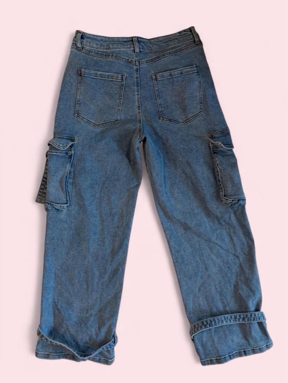 Fashion Nova Baggy Cargo Jeans | Size 11 - Picture 3 of 7